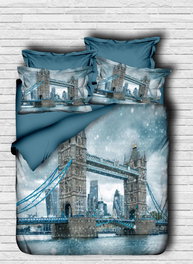 L'essentiel linge de maison Juego de Funda de Edredón Individual con Impresión 3D